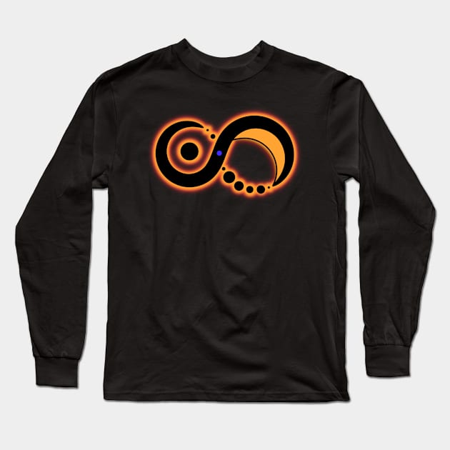 Solaris Moebius Orange / Rot (Logo gross) Long Sleeve T-Shirt by Slava Jermakov